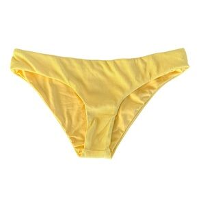 L*Space Sandy Bottom Classic Yellow Ribbed Bikini Bottom NWT Size S